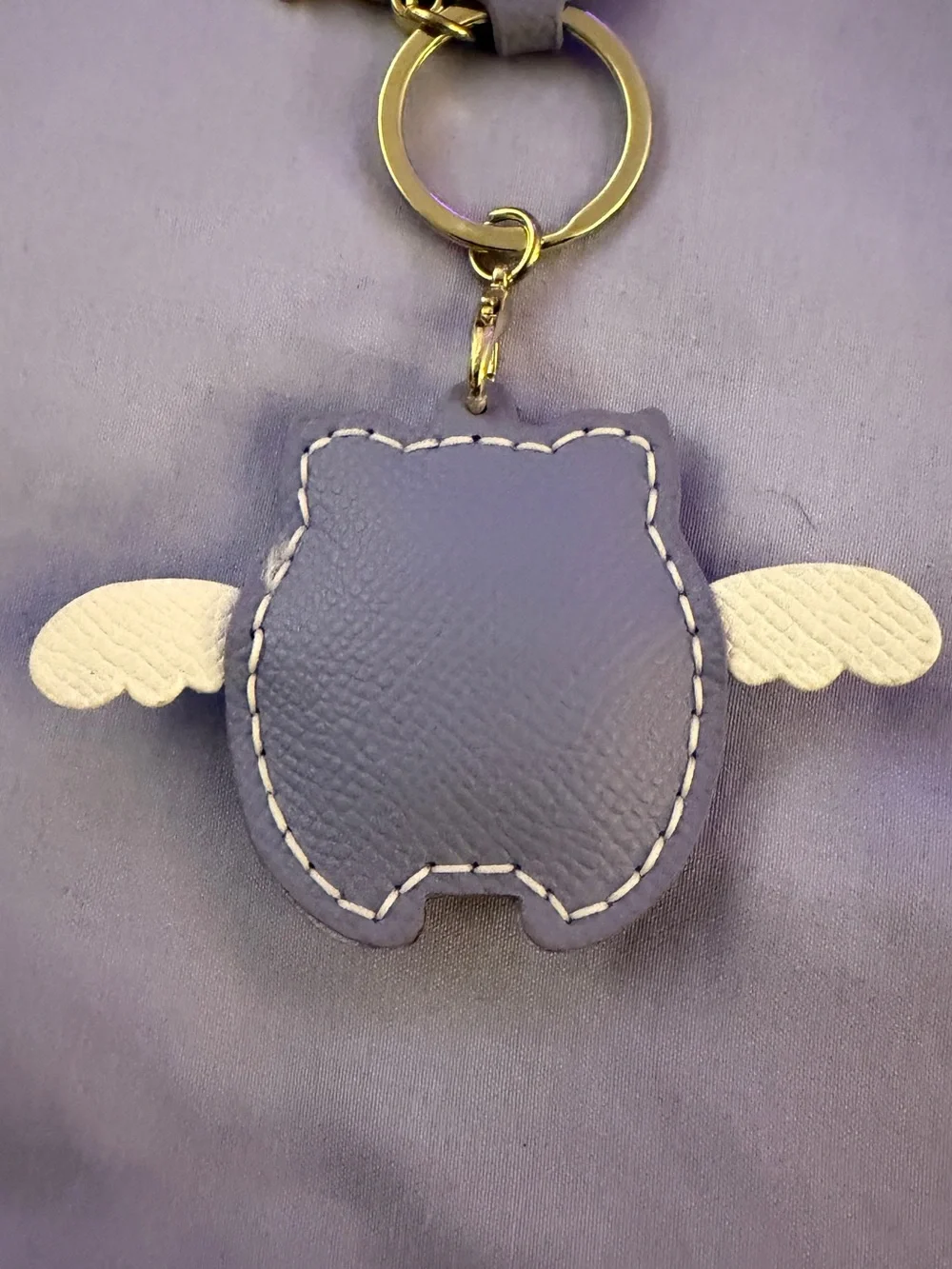 Pigs Fly Handmade Purple Keychain Bag Charm